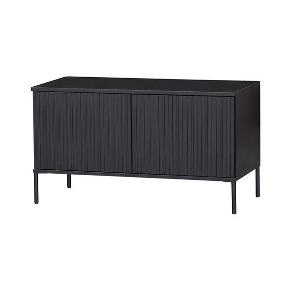 Must männipuidust TV-alus 100x56 cm Gravuur - WOOOD-image-2