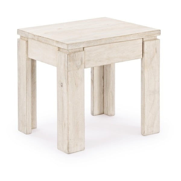 Noční stolek z mangového dřeva Bizzotto Kastle, 45 x 40 cm