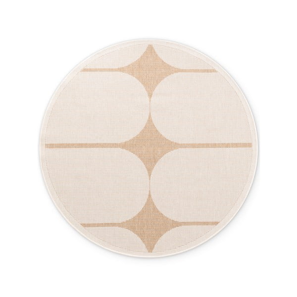 Beež ümmargune sise- ja välivaip ø 160 cm Duet Bowen - NORTHRUGS