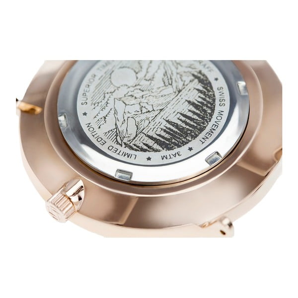 Unisex hodinky s páskem z nerezové oceli v růžovozlaté barvě Frederic Graff Rose Mesh-image-2