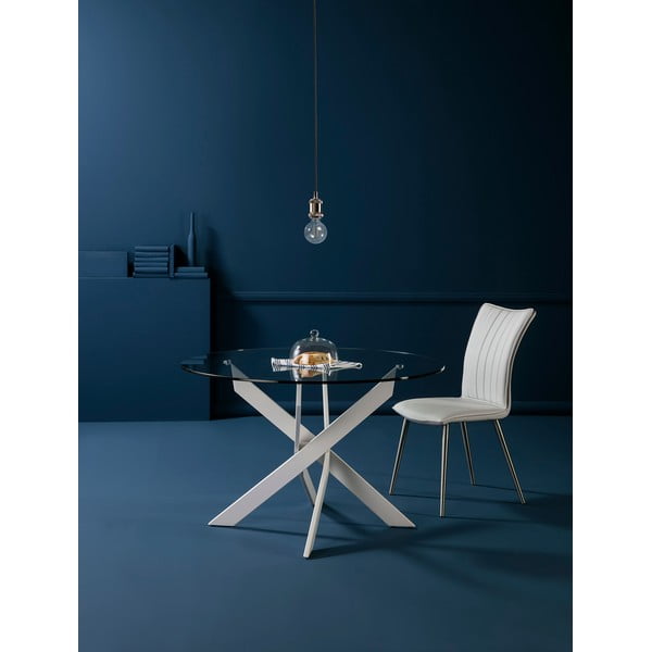 Ümmargune klaasist söögilaud 120x120 cm Ruth - Marckeric-image-1