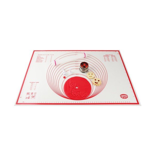 Punase ja valge silikoonist küpsetusplaat , 60 x 40 cm Flexxibel Love - Dr. Oetker-image-2