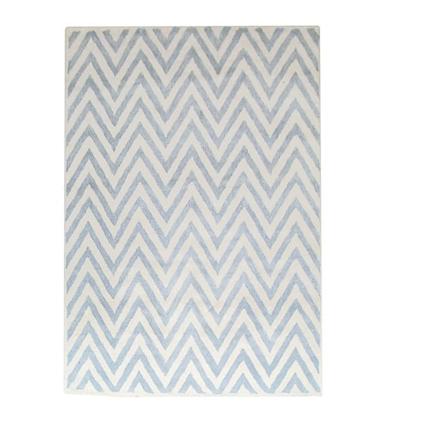 Vlněný koberec Ziggy Ivory Blue, 153x244  cm