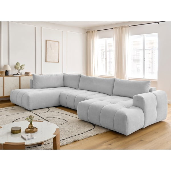 Helehall nurgadiivanvoodi panipaigaga (parempoolne/"U-kujuline) Fuji - Bobochic Paris-image-1