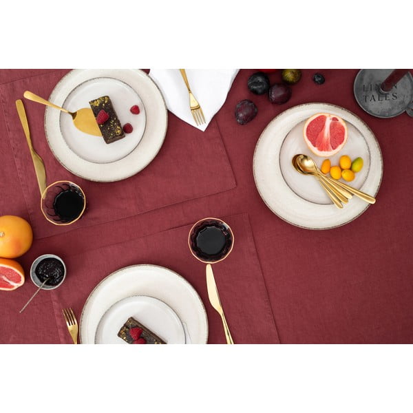 Linane lauamatt 35x45 cm Marsala - Linen Tales-image-1