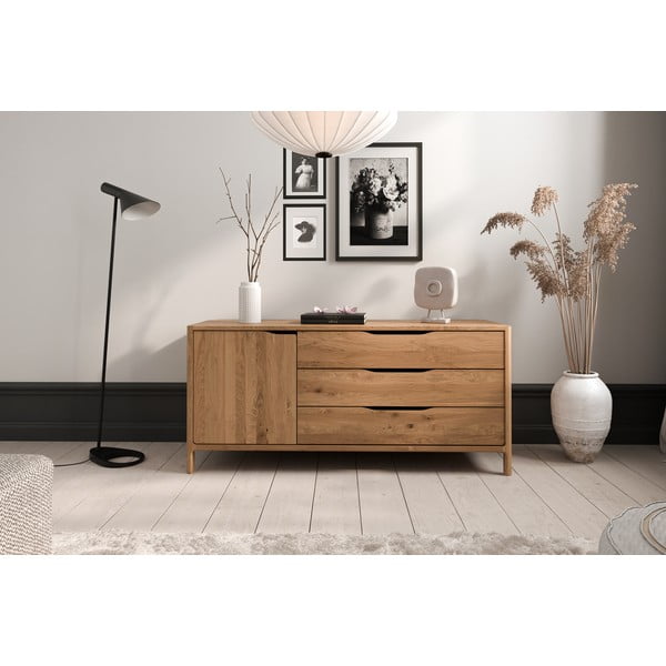 Tammepuidust madal kummut 140x64 cm Twig - The Beds-image-3