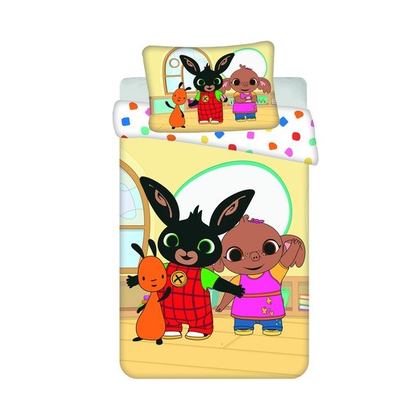Puuvillane beebivoodipesu 100x135 cm Králíček Bing Playroom - Jerry Fabrics
