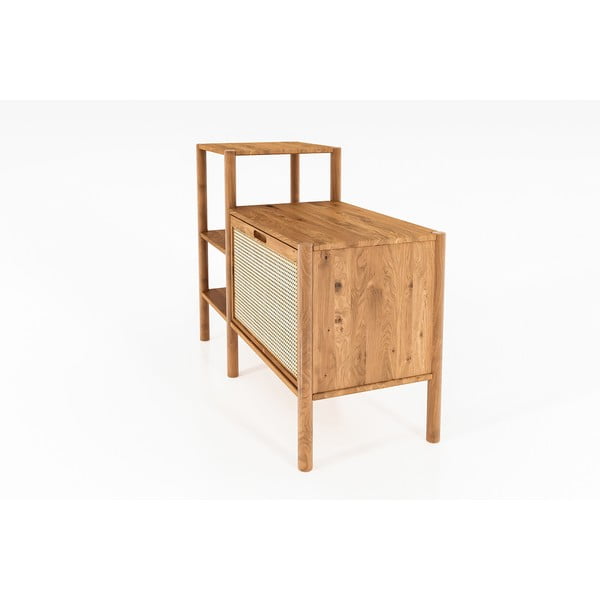 Raamaturiiul tammepuidust naturaalses värvitoonis 115x86 cm Pola - The Beds-image-1