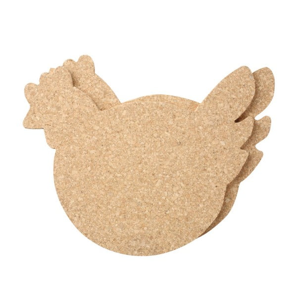 Sada 2 korkových prostírání T&G Woodware Cork Chicken