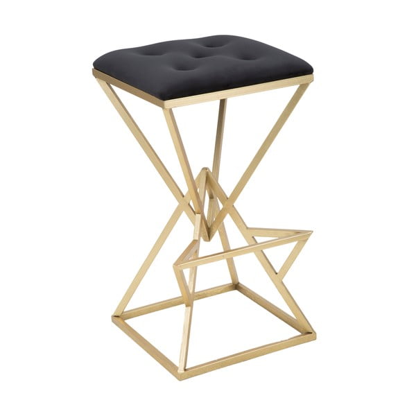 Must-kuldne sametist baaritool 75 cm Piramid - Mauro Ferretti-image-2