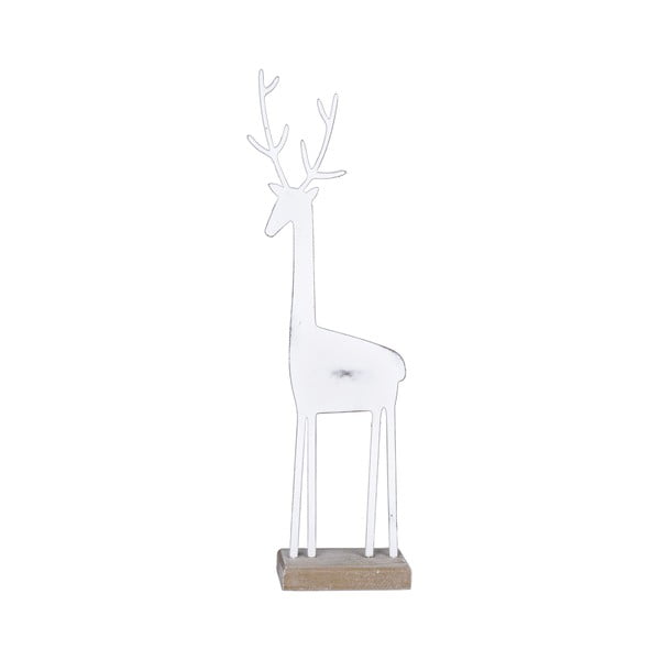 Valge dekoratiivne patiinaga patsionett Hirv, kõrgus 25,5 cm - Ego Dekor