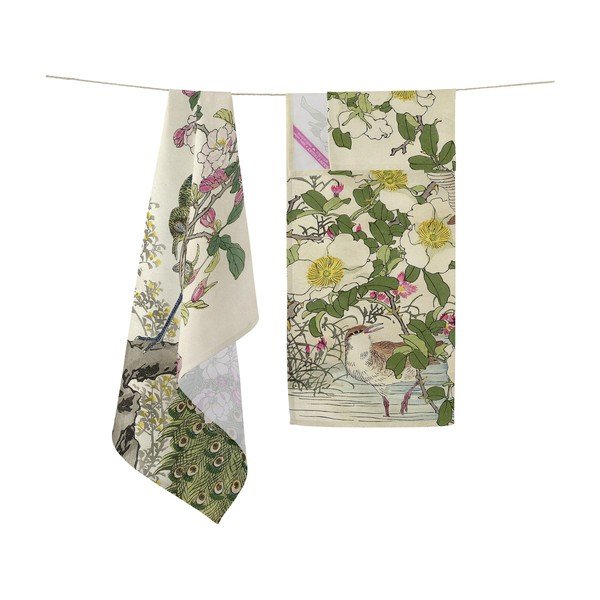 Komplekt 2 puuvillast köögirätikut, 70 x 50 cm Japonais - Happy Friday Basic-image-3