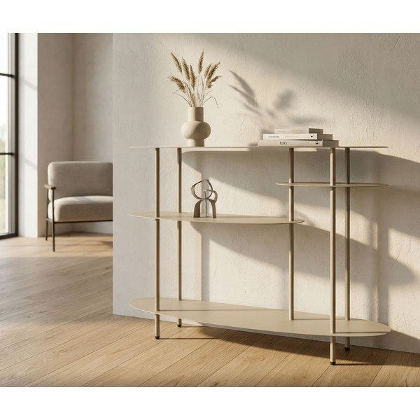 Hallikasbeež metallist konsoollaud 34x118 cm Saturn - Mauro Ferretti-image-1