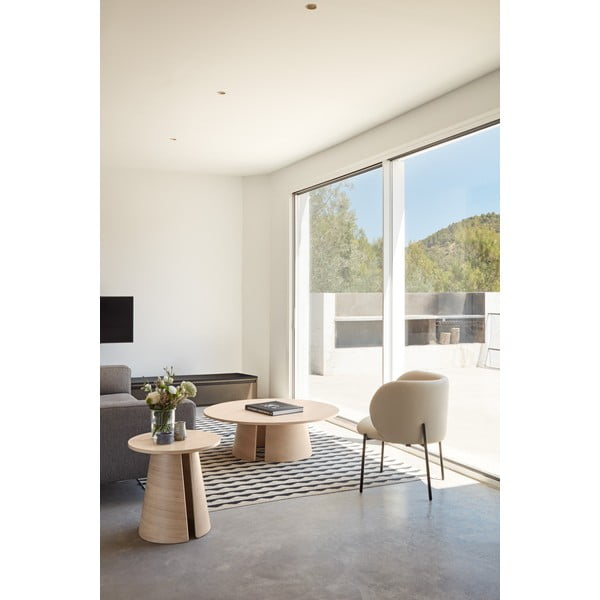 Valge kunstnahast tugitool Mogi - Teulat-image-1