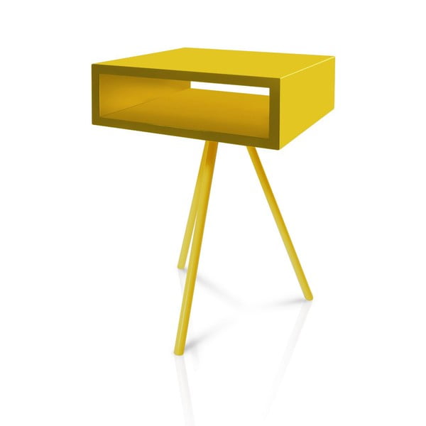 Odkládací stolek Vintme AL2, žlutý