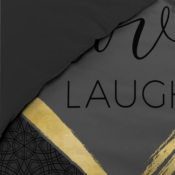 Must puuvillane voodipesu kahekohalisele voodile 200x200 cm Crazy Love - douceur d'intérieur-image-3