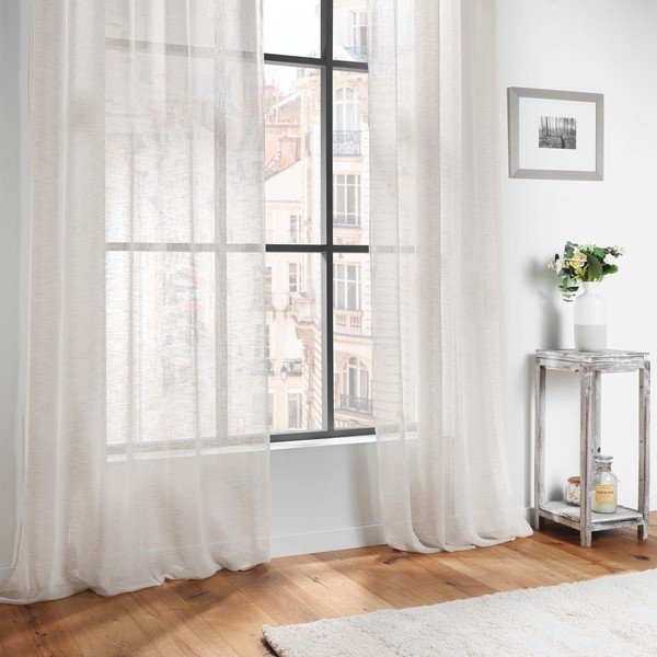 Elevandiluu värvi voile kardin 140x240 cm Carlin - douceur d'intérieur-image-3