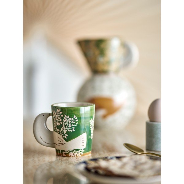 Roheline keraamiline cappuccino kruus 260 ml Hezha - Bloomingville-image-1