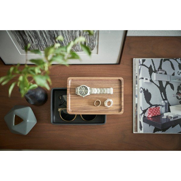 Must kaanega hoiukarp 18.5x12.5x7 cm Rin - YAMAZAKI-image-1