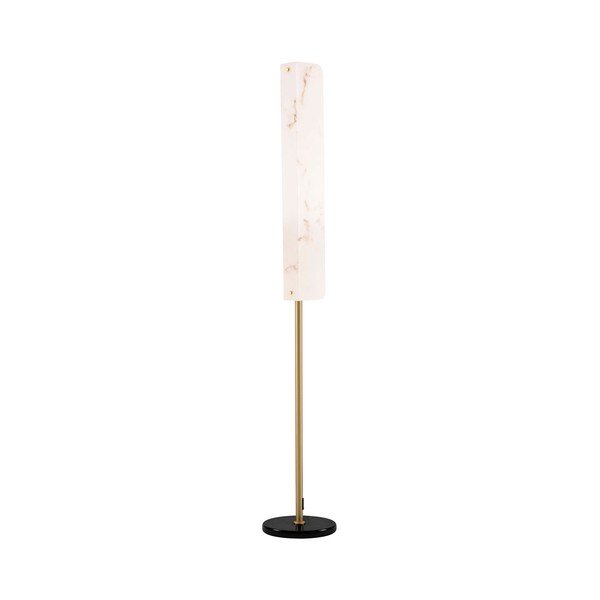 Kreemikas/messingvärvi LED-põrandalamp marmorist dekooriga (kõrgus 160 cm) Aider - Nova Luce