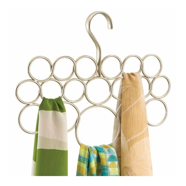 Kuldne metallist riputatav hoidik rätikute, sallide ja riiete jaoks, pikkus 29 cm. Axis - iDesign-image-2