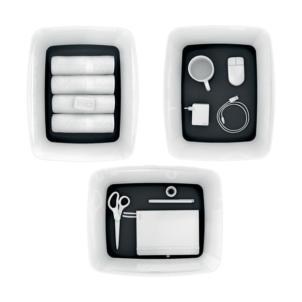 Valge-mustast plastist kaanega hoiukarp MyBox - Leitz-image-2