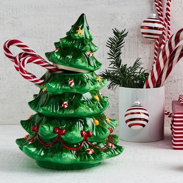 Červeno-bílá vánoční závěsná ozdoba Butlers, ⌀ 8 cm-image-1