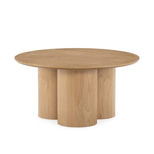 Ümmargune tammepuust kohvilaud, läbimõõduga 80 cm Lua - MOME