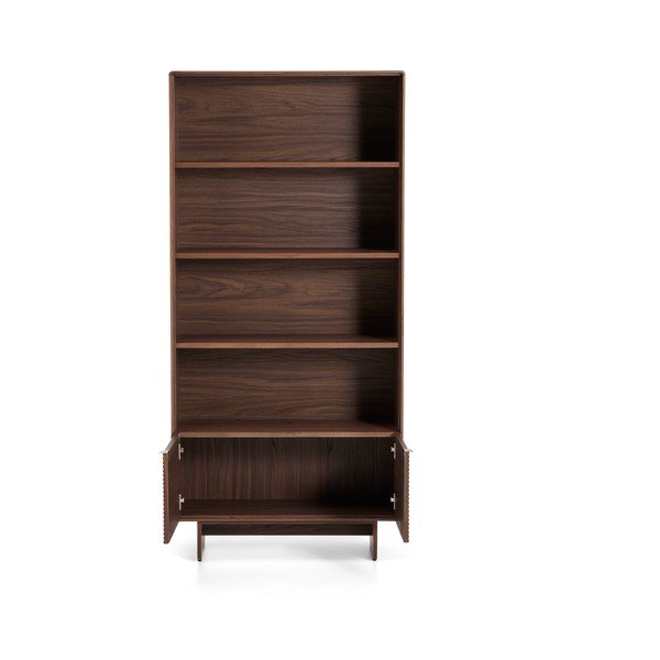 Tumeda naturaalse pähklipuust riiul 90x190x35 cm Norlen - Kave Home-image-4