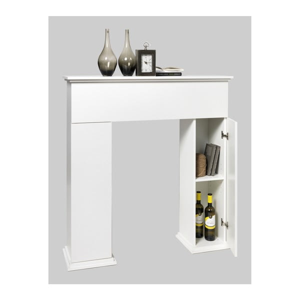 Bílá dekorativní krbová římsa s úložným prostorem 13Casa Fireplace-image-2
