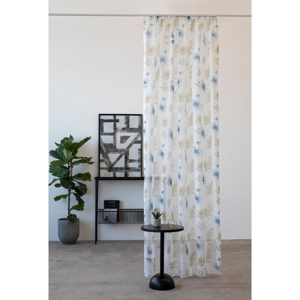 Sinine -valge kardin 140x260 cm Tropical - Mendola Fabrics