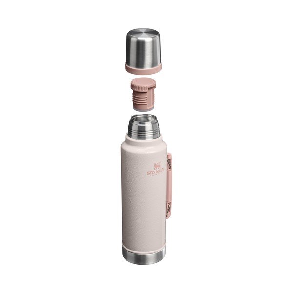 Heleroosa roostevabast terasest termos 1,4 l Legendary Classic Bottle Hammertone Rose Quartz - Stanley-image-1
