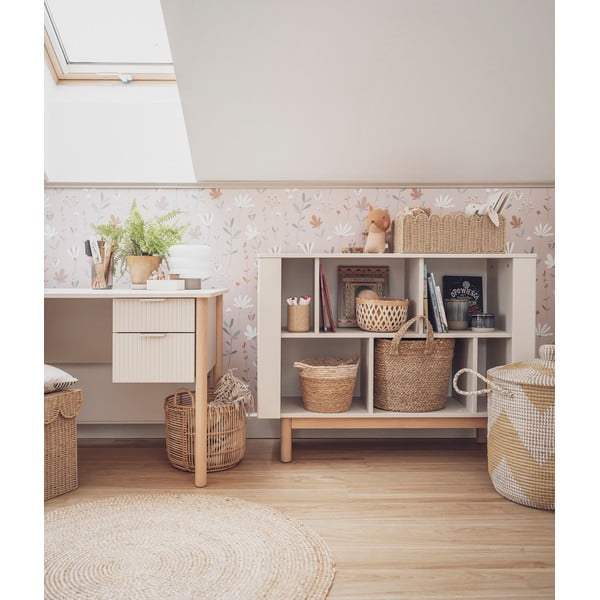 Beež laste raamaturiiul 120x40 cm Miloo - Pinio-image-3