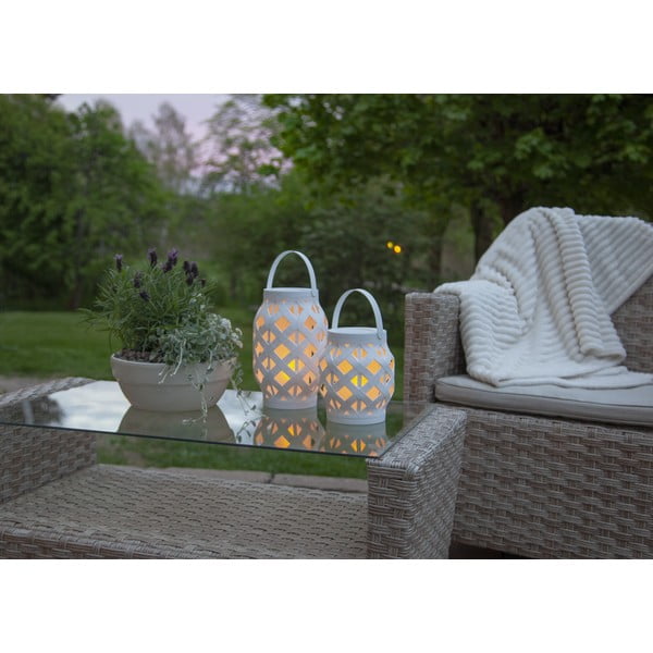 Valge latern, kõrgus 16 cm Flame - Star Trading-image-4