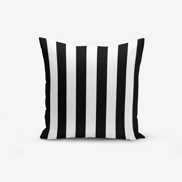 Must-valge padjapüürileht puuvillaseguga Must-valge triibuline, 45 x 45 cm - Minimalist Cushion Covers