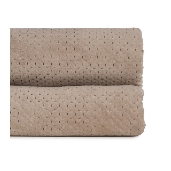 Beež sametist tepitud voodikate 240x260 cm - Ixia