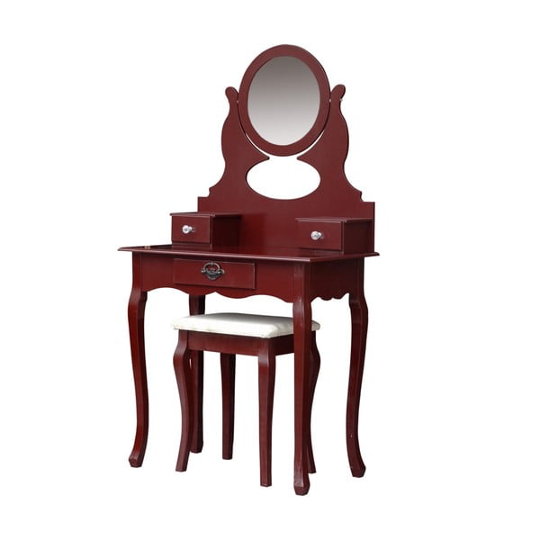 Toaletní stolek s taburetkou Mendler Brown