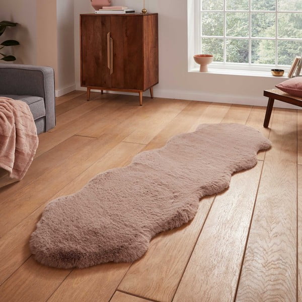 Helepruun sünteetiline koridorivaip 60x180 cm Super Teddy - Think Rugs-image-1