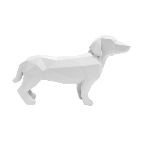 Matt valge seisev koer, kõrgus 20,8 cm Origami - PT LIVING