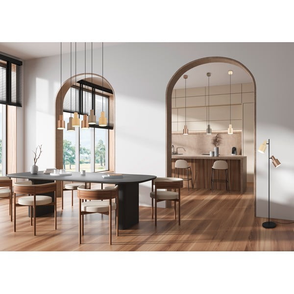 Tumepruun rippvalgusti metallist varjuga ø 12 cm Agudo - Trio-image-3