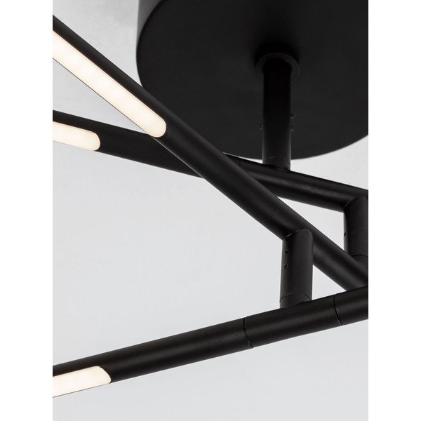 Must metallist hämardatav LED-laevalgusti akrüülklaasist varjuga 77x84 cm Raccio - Nova Luce-image-1