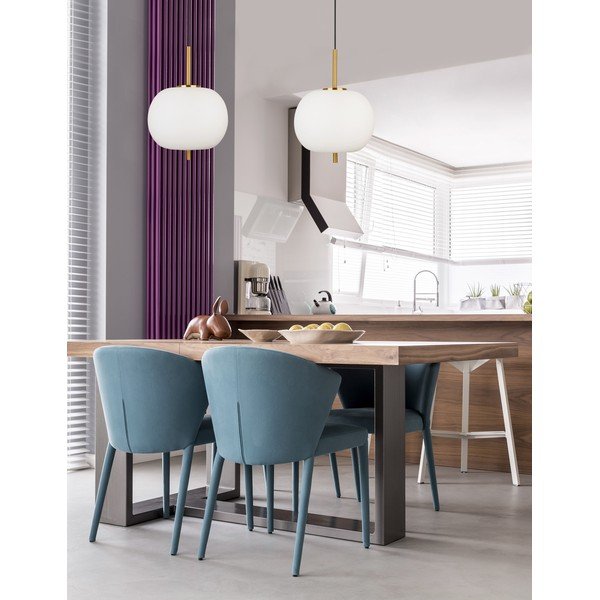 Valge/messingvärvi klaasist ripplamp ø 30 cm Lato - Nova Luce-image-3