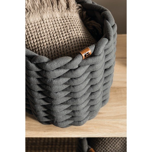 Riidest korv ø 21x17 cm Peach Skin Round S - Bigso-image-2