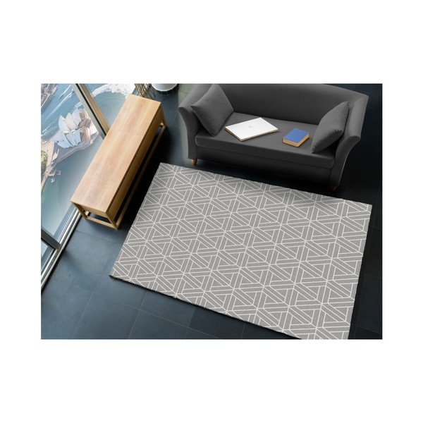 Šedý koberec Universal Matrix Grey, 80 x 150 cm-image-1