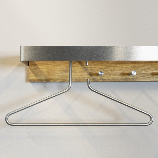 Hõbedane-puiduvärvi metallist seinanagi Noa - Spinder Design-image-1