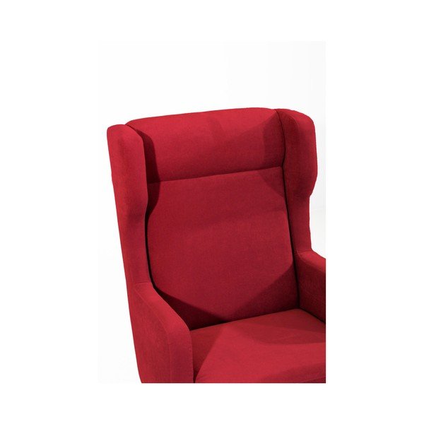Červené křeslo ušák Max Winzer Bennet Suede-image-3