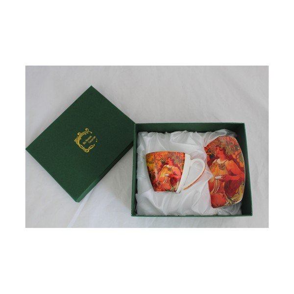 Alfons Mucha - hrnek s podšálkem Podzim-image-1