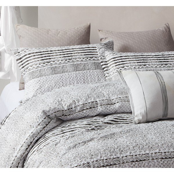 Přehoz z mikroperkálu se dvěma povlaky na polštář Sleeptime Elegant Stripe, 250 x 260 cm-image-1