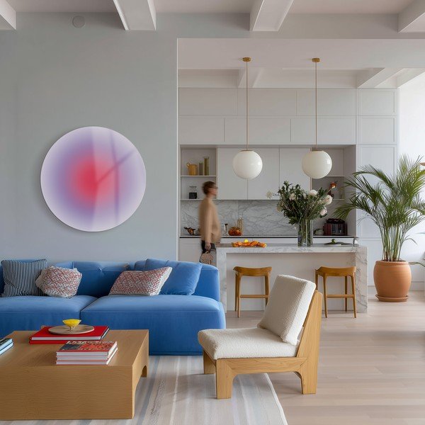 Trükitud klaasist pilt ø 70 cm Halo - Styler-image-1