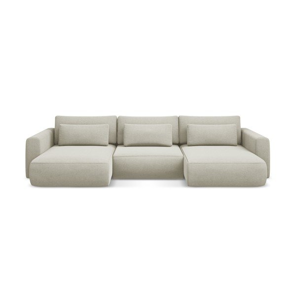 Beež lahtikäiv/panipaigaga U-kujuline nurgadiivan Kapua – Makamii